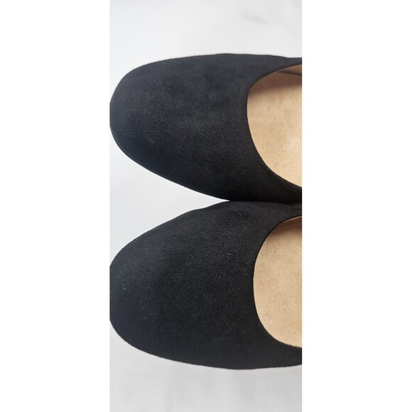 Naturalizer Sz 9.5M Black Faux Suede Round Toe Block Heels Donelle Pumps Comfort - Picture 3 of 11
